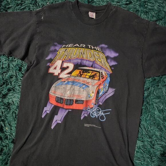 🏁 Vintage 1996 NASCAR Kyle Petty Tee – “Hear the Thunder” 🏁 - Picture 1 of 5